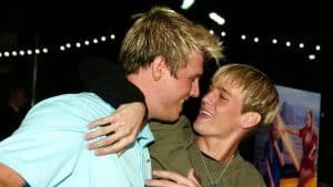 Aaron Carter with his older brother Nick Carter. Aaron Carter with his older brother Nick Carter.